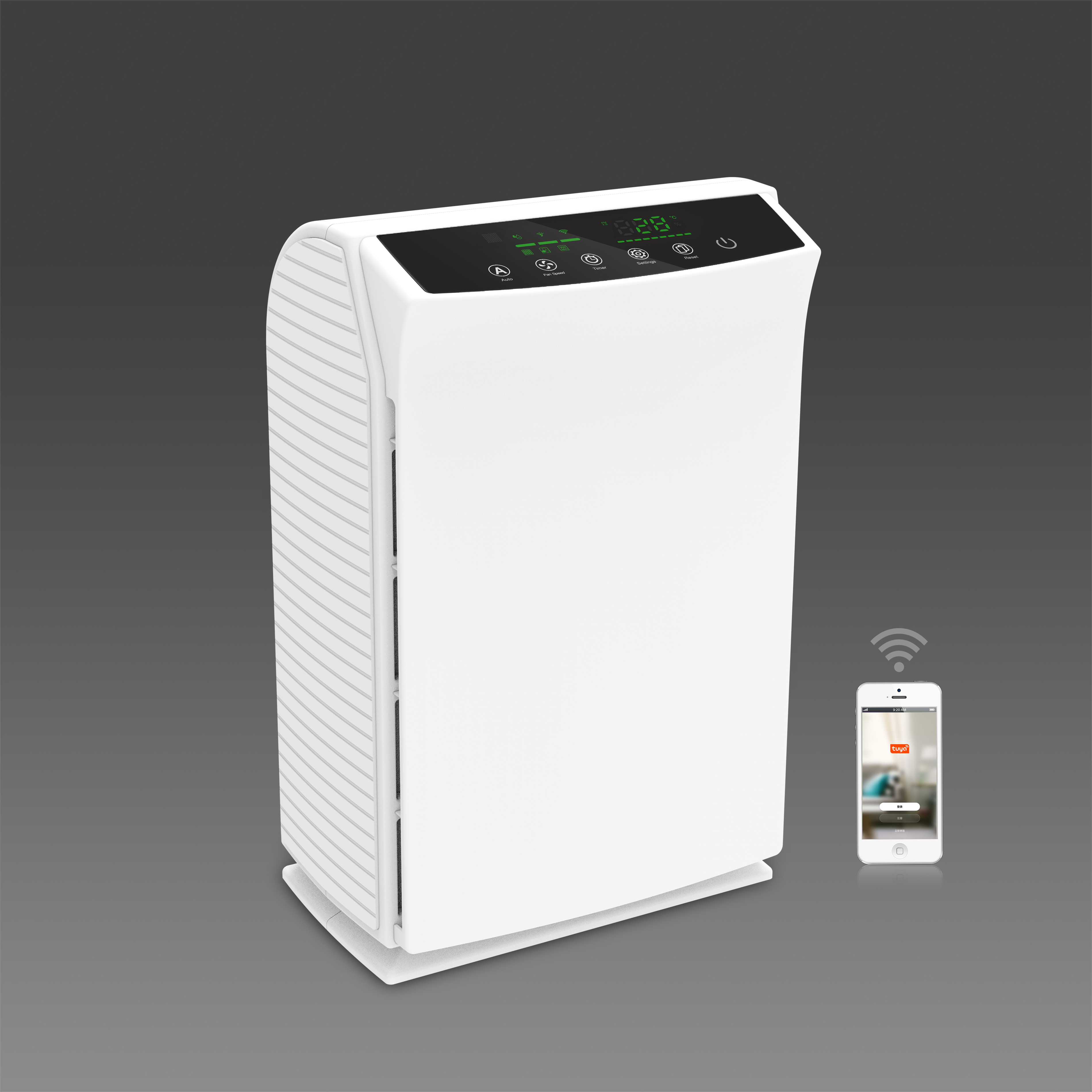 高 CADR 軽量 Wifi H13 HEPA 業務用空気清浄機